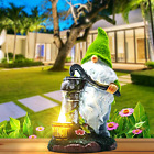 Gnomes Garden Decorations Outdoor Flocked Resin Gnome Statue Garden Sculpture.