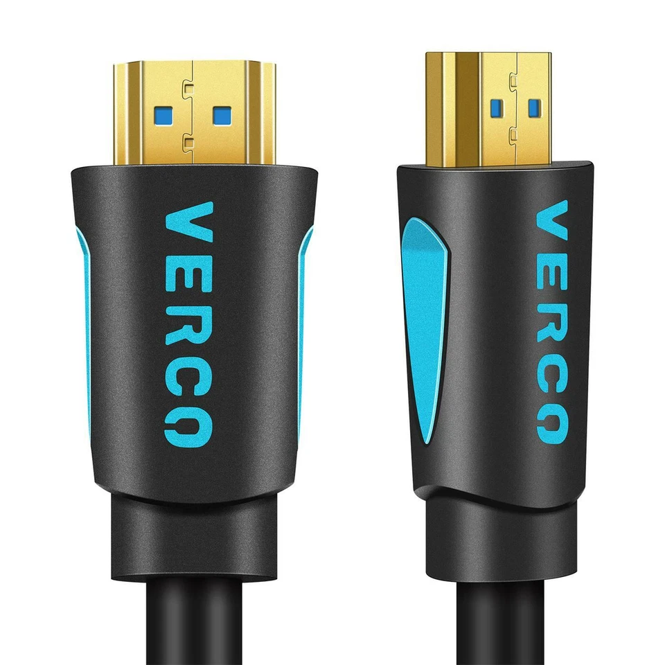 VERCO Flach Kabel HDMI 2.0 4K UHD Ultra HD 3D High Speed HDTV Ethernet ARC CEC dünn
