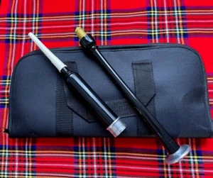 Practice Chanter Scottish Bagpipe  Black Silver With Carrying Case Chanter - Picture 1 of 3