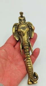 Vintage Solid Brass African Elephant Nut Cracker - Picture 1 of 6