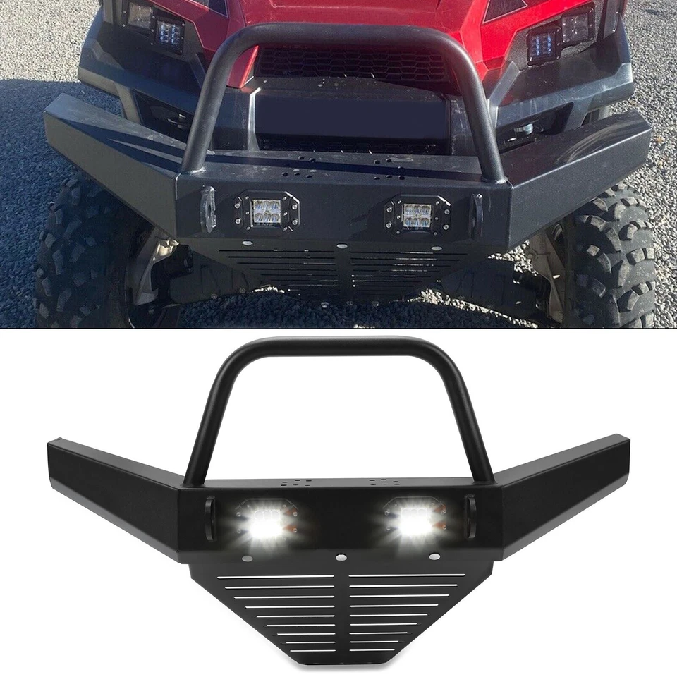 Para Polaris Ranger 570 Ranger 500 400 800 EV ETX para-choque dianteiro 2011-2021 com LED - Imagem 1 de 4