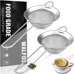 Small Fine Mesh Tea Strainer Mini Stainless Steel Sieve With Handle 2.8 Inch Kit - Picture 1 of 8