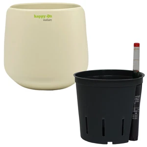 happy nature Set 3-teilig Keramik Blumentopf Sylt panna Bewässerung - Bild 1 von 27