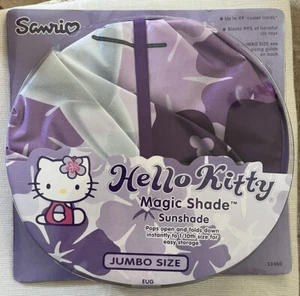 New 2002 Sanrio Hello Kitty Car Window Jumbo Sun Shade - Two 28" X 31" Panels - Picture 1 of 2