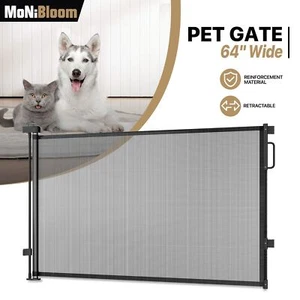 34"H Mesh Dog Gate Baby Safety Stair Guard Doorway Retractable Pet Fence-Popular - Picture 1 of 23