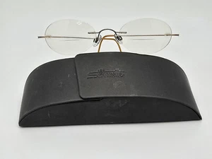 Silhouette M7395 20 V 6051 Titan Polished Gold Rimless Eyeglasses Frame w/ Case - Picture 1 of 9