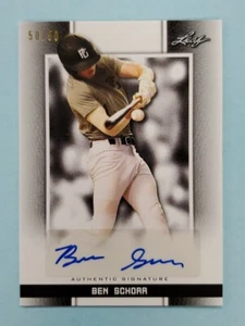 2019 Leaf Perfect Game Ben Schorr Auto Black #BA-BS1 Card /50 - Picture 1 of 2