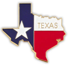 PinMart's State Shape of Texas and Texas Flag PinMart's - Imagen 1 de 3