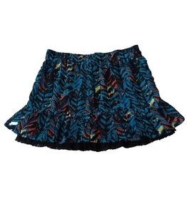 layered mini skirt boho 80's style with lace trim slip size S - see description - Picture 1 of 11