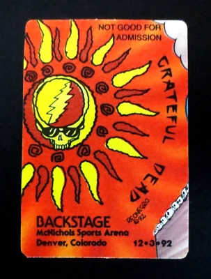 Camión rompecabezas Grateful Dead Backstage Pass Denver Colorado CO 12/3/92 12/3/1992 Foto 1 de 4