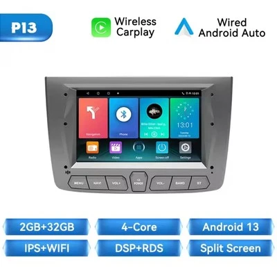 Radio 2 Din Android Para Alfa Romeo Mito Bluetooth Navi Usb Carplay 2/32 Carplay - Imagen 1 de 3