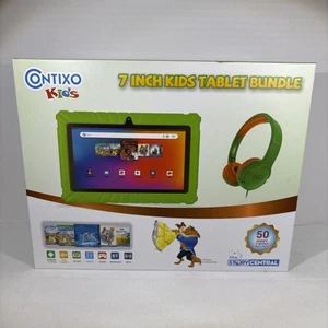 Pacchetto tablet bambini Contixo V8-2 7 pollici - tablet e cuffie per bambini verde KB2 - Foto 1 di 10