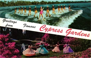 Vintage Greetings from Famous Cypress Gardens, Florida- c1960s Postcard - Picture 1 of 2