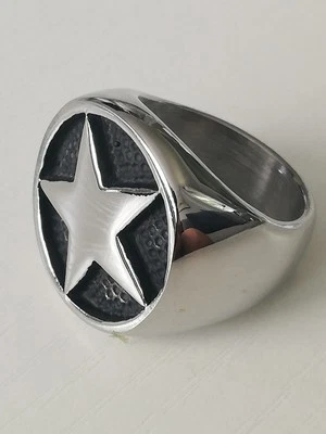 Anillo Gótico Motociclista Titanio Capitán América Acero Inoxidable Talla Varios Nuevo. Foto 1 de 4
