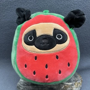 Original Squishmallows 8" Prince Pug Perro Sandía Disfraz Juguete de Peluche Fruta Suave - Imagen 1 de 8