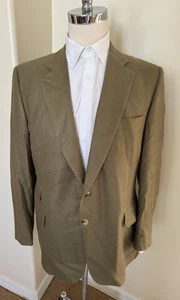 Paul Stuart Silk Wool Blend Fabric Woven in Italy Ticket Pocket Jacket Size 44 L - Picture 1 of 13
