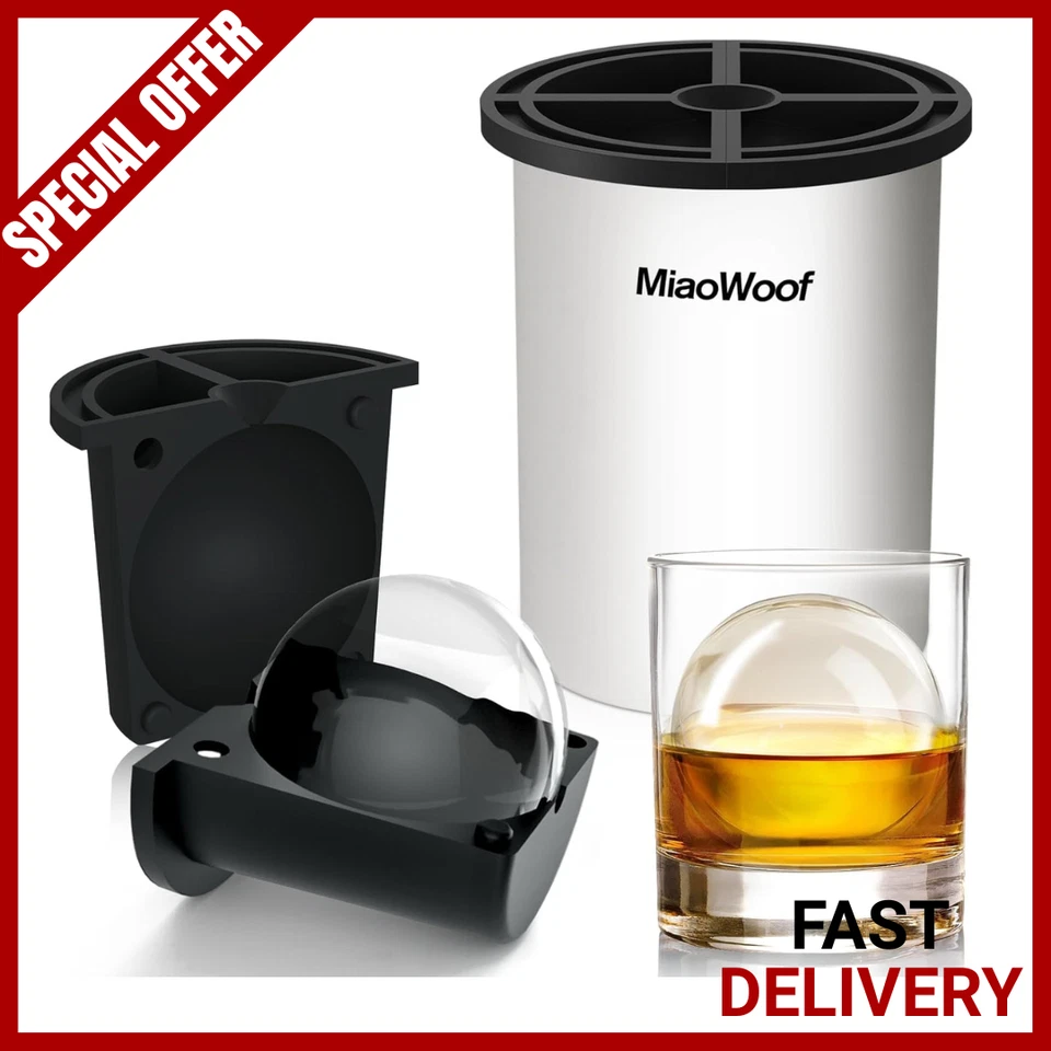 Máquina de cubitos de hielo transparente, máquina de bolas de hielo transparente grande de acero inoxidable de 2,5 pulgadas Foto 1 de 4