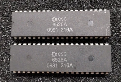 2x MOS/CSG 6526 A Commodore 64 CIA with same date code (0991) - Image 1 of 3