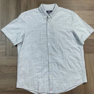Vineyard Vines Seersucker Slim Fit Murray Hemd Herren XL blau gestreift kariert adrett - Bild 1 von 8