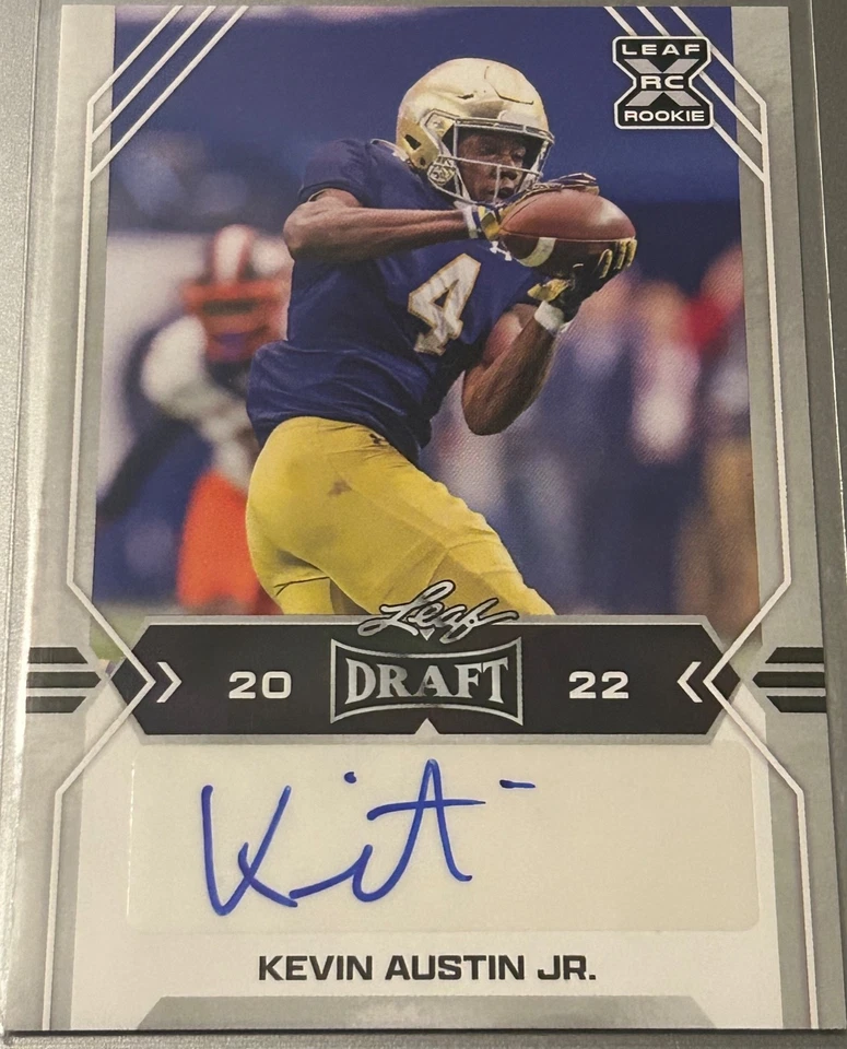 KEVIN AUSTIN JR. RC 2022 LEAF DRAFT ROOKIE AUTO - Image 1 of 1