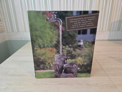 Gartenbrunnen Wasserhahn Deko Garten Balkon Wasser Brunnen 220V/5W Polyresin - Bild 1 von 4