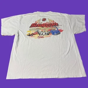 Snap On Tools Distressed Racing Y2K Vintage White Flame T Shirt Sz XL Cotton - Bild 1 von 13