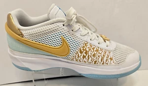 Nike JA1 JA Morant Chinesisches Neujahr Weiß Gold Turnschuhe Größe 7 Jugend - Bild 1 von 19