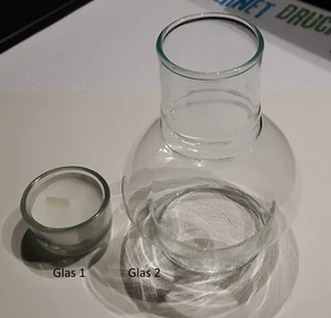 Windlichtglas 44TGW sturmglas zugluftglas Teelichtglas Teeelicht neu 2 Gläser - Bild 1 von 9
