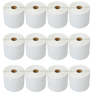 Etiqueta térmica directa 12 ROLLOS 4" X 6" de 500 piezas para Zebra LP 2844 ZP450 Eltron 4X6 - Imagen 1 de 24