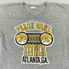Vintage 1982 Iowa Hawkeyes Peach Bowl Jersey Shirt - 3/4 Sleeve - Mens LARGE