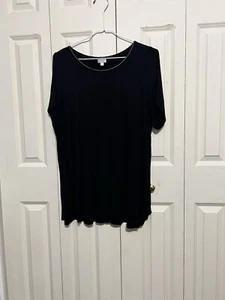 Avenue Women’s Top, Black With Sparkly Trim. 22/24 - Picture 1 of 4