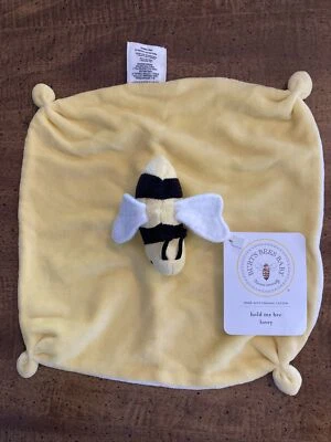 Burts Bees Lovey Bumble Bee Manta de Seguridad para Bebé Amarillo Suave Algodón Orgánico Nueva Foto 1 de 4