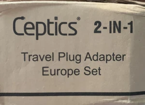 Complete European Travel Adapter Set by Ceptics - 2 In 1 Usa to Europe German… - Picture 1 of 5