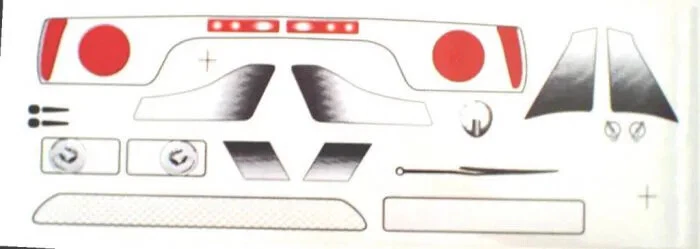 DEC001 - Corvette Chevrolette 1/8 Rc Body  Decals - adesivi    - Immagine 1 di 1