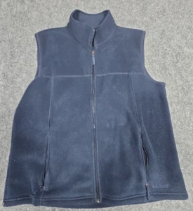 L.L Bean Men's Blue Navy Polartec Fleece Full Zip Vest Size XL #0ALA7 Pockets - Picture 1 of 7