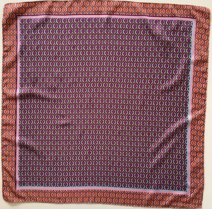 5 A Multicolour Geometric Design 28 Inch Square Modern Vintage Scarf By Zara - Picture 1 of 3