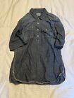 All Saints Kelt 1 2 Sleeve Shirt   Blue Chambray   Small   Great Condition