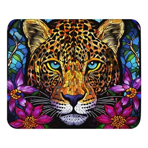 Stained Glass Leopard Mouse Pad - Afbeelding 1 van 1