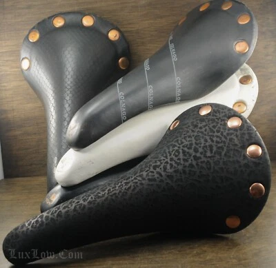 Vintage RoadBike Selle San Marco Girardi Regal SADDLE Leather Track Bicycle SEAT - Image 1 of 3