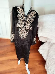 Rara Avis by Iris Apfel bestickter Samt Kaftan Größe 16 Kleid Morgenmantel - Bild 1 von 20
