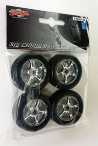 GMP 1/18 Scale Ford Cobra R 5 Spoke Chrome Wheel & Tyre Set - Diorama Model Cars - Picture 1 of 3