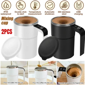 Magnetic Electric Rechargeable Automatic Self Stirring Mixing Mug Cup Coffee~Tea - Picture 1 of 20