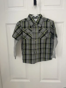 Camicia a maniche lunghe nera grigia WonderKids taglia 3T a righe grigia - Foto 1 di 3