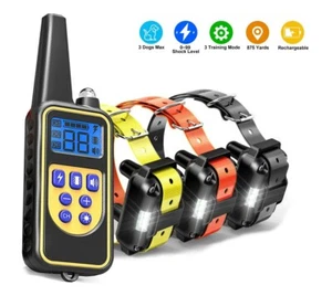 Collare ricaricabile anti abbaiare shock elettrico cane corteccia animale domestico collare addestramento - Foto 1 di 13