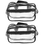  2 Pack Adjustable Belt PVC Bag Transparent Sports Fanny Job Working