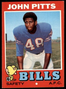 1971 Topps John Pitts D Football Cards #163