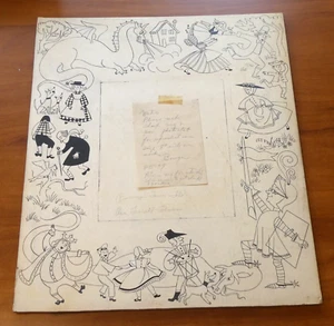1949 Original Very Well Made Fairy Tale Art 13.75x16.25 Possible Book Cover - Picture 1 of 5