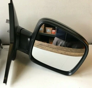 VW TRANSPORTER T5 DOOR WING  MIRROR DRIVERS RIGHT BLACK MANUAL 2003-2010 - Picture 1 of 6