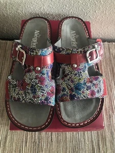 Alegria Peggy Blissful Red Open Toe Slip On Sandals EU 40 PEG-447 NEW - Picture 1 of 24