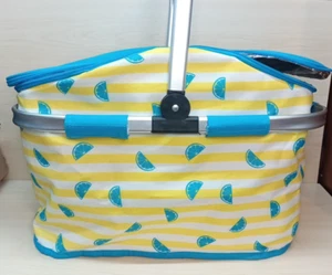 Weiche Picknickkorb Kühlbox Aluminiumrahmen/Griff leicht ~19x10x10 - Bild 1 von 10